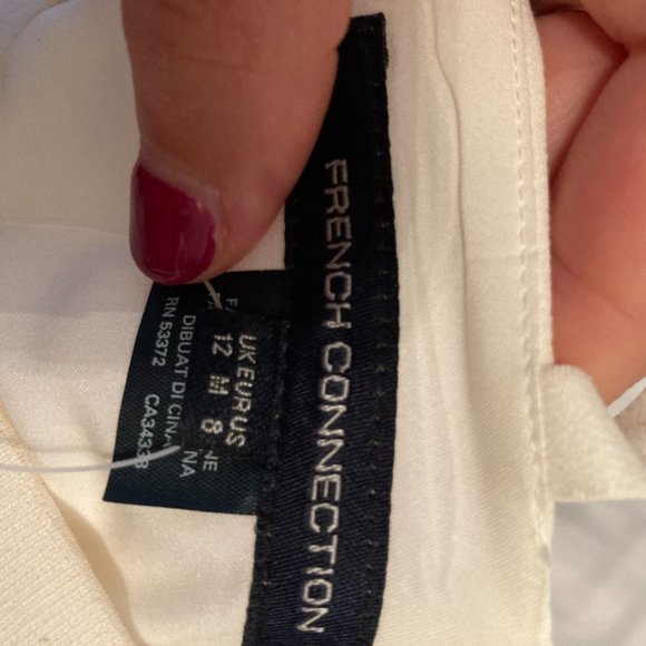 French Connection Whisper Skater Dress White - Picture 4 of 5